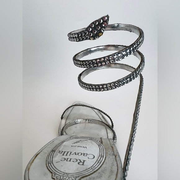 Rene Caovilla Silver crystal sandals Stiletto - Picture 9 of 16